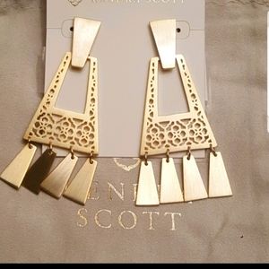Gold, Kendra Scott, Kase, Fringe Earrings